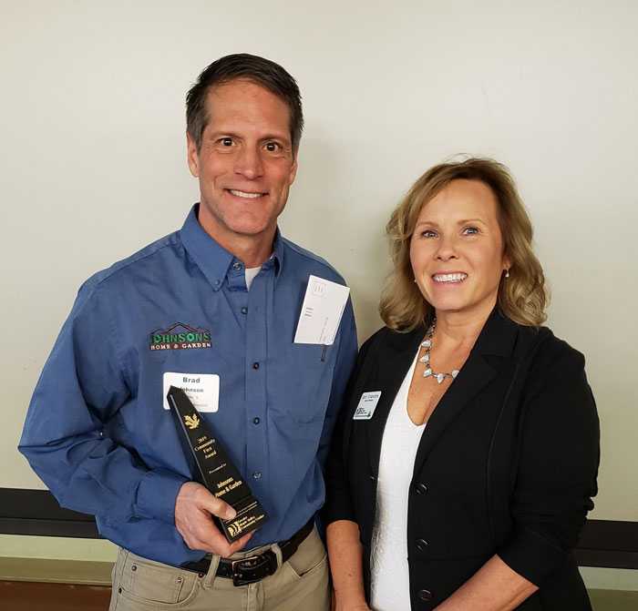 Brad Johnson President of Johnsons Home & Garden - Community First Award