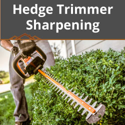 Hedge trimmer sharpening