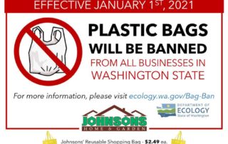 Washington State Plastic Bag Ban begins Jan 1, 2021