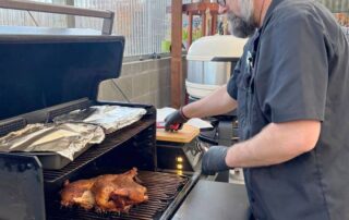 Jim at Johnsons Home & Garden - Grilling a spatchcocked turkey