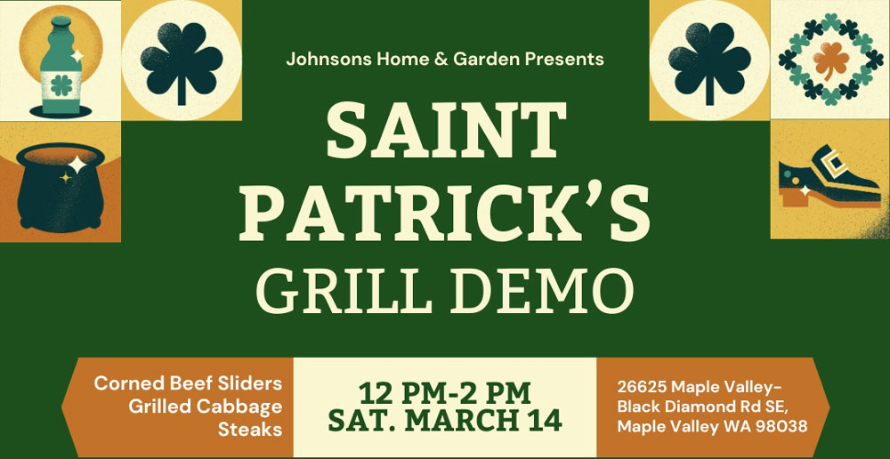 St. Patrick Day Celebration at Johnsons Home & Garden March 14th